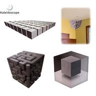 Kaleidoscope Optical Illusion Wall Art – 3D Corner Wall Decal – Impossible Corners Inspired Peel And