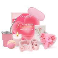 OceAura Pink Shower Aromatherapy Set Relax Enjoy Fragrance Fresh Care Rejuvenating Skin Shower Gift 
