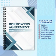 A5 Borrowers Agreement Record Booklet Notebook