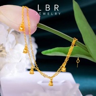 Gelang Emas Original 916 gold bell orchid double layered women's bracelet Accessories Jewelry Gifts Hypoallergic