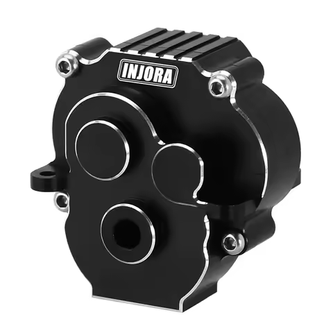 INJORA CNC Aluminum Transmission Housing with Bearings for 1/18 RC Crawler TRX4M Upgrade (4M-51)