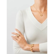 VCA18K gold lucky four-leaf clover necklace Alhambra series 18K gold Guet cutout collarbone chain AU