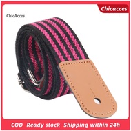ChicAcces Fashion Double Color Stripe Cotton Webbing Adjustable Ukulele Shoulder Strap