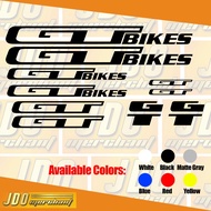 GT bikes 1 set Vinyl Stickers Decals