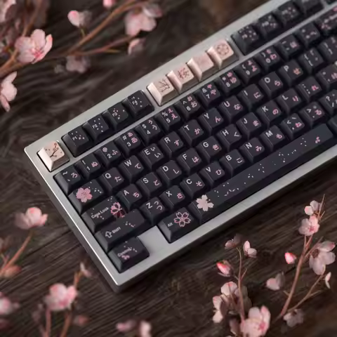 JKDK Ink Cherry PBT Keycaps Cherry Profile Dye-Sub for 68 75 87 980 104 Mechanical Keyboard