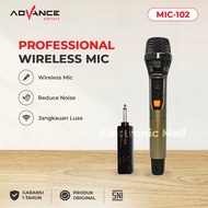 ADVANCE - Mic Wireless Microphone Bluetooth Digital Recharge Baterai Charging (MIC-101/MIC-102/MIC-1