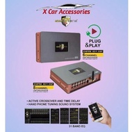 Adams Digital 4 Channel Amplifier DSP Processor 8 Channel RCA Output Empire Series - EM-804.4