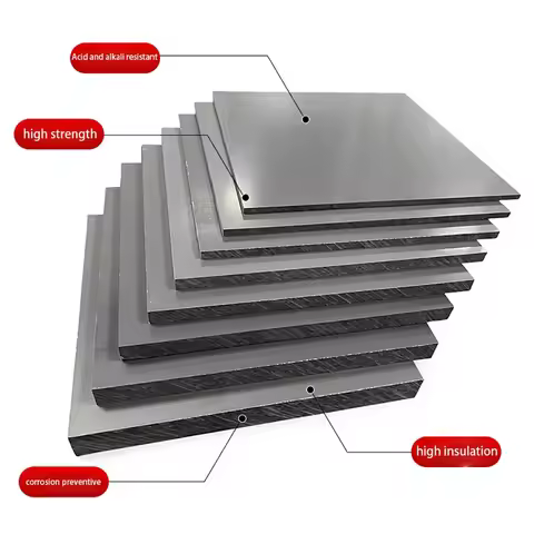Gray PVC Plastic Board 2mm to 30mm Thick 100x200 200x200 200x300 300x400mm Sheet