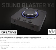 CREATIVE SOUND BLASTER X3 HI-RES 7.1 USB DAC AMP SOUND CARD PS4 PS5 PC - SM SOUND