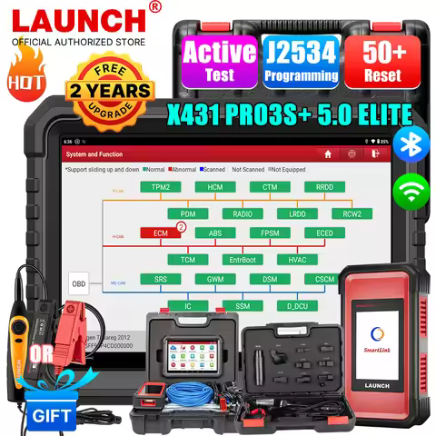 LAUNCH X431 PRO3S+ ELITE Smartlink C V2.0 Car Diagnostic Tools J2534 CAN FD DOIP Full System Auto OB