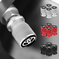 4pcs Aluminum Threaded Car Tyre Anti-dust Cap Car Wheel Tire Air Cap for Toyota Camry Corolla RAV4 H
