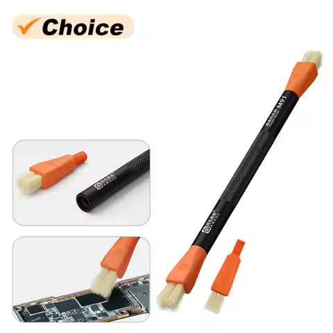 AMAOE M91 Double-Head Cleaning Brush with Replaceable Head Universal Mobile Phone Laptop Motherboard