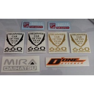 (2 pcs) Daihatsu Mira sticker perodua kancil turbo AVY MOVE L200S L500 L5 L2S TRXX AVANZATO R Parco 