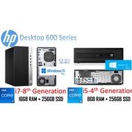 HP REFURBISHED DESKTOP - Elitedek 600 i7 & i5-8th Gen/ 16GB RAM+256GB/ WIN11-PRO ** Prodesk i5-4th/ 