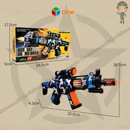 The Assault Sound Rifle Shooting Toy has lights and sounds in 2 color variants