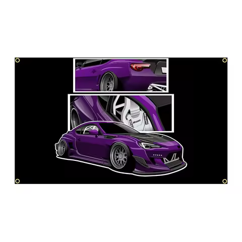 90x150cm 3X5FT Car Racing Cool Flag Polyester Printed Banner For Home Decor