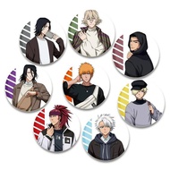 BLEACH Brooch Pins Anime Figure Rukia Renji Byakuya Kuchiki Byakuya Sajin Renji Shuuhei Badge Fashio