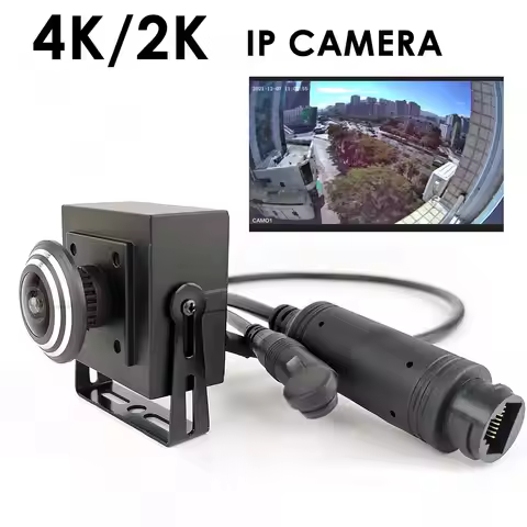 2K/4K Metal Mini POE IP Camera with Audio MIC 12V / 48V POE H.265 ONVIF IPC Human Motion Detection W