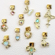 Italy Modular Bracelet Pendant Gold Cherry Blossom DIY Stretch Bracelet Italy Charm