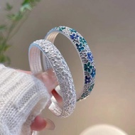 繁花似锦银手镯女999.9足银纯银手工錾刻感实心足银镯子Brocade Silver Bracelet Women's 999.9 Foot Silver20260420