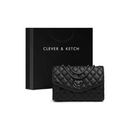 Clever&amp;Ketch女包包2023新款潮時尚百搭網紅鏈條單肩斜挎小方包