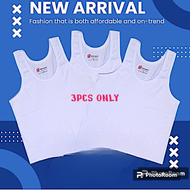 3pcs Kentucky Plain White Sando Inner Wear for Kids BOY 0-14yrs