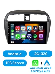 CVBGF ACODO วิทยุ Carplay ไร้สายสำหรับ Mitsubishi Mirage Attrage 2012-2018เครื่องเล่นเครื่องเสียงในร