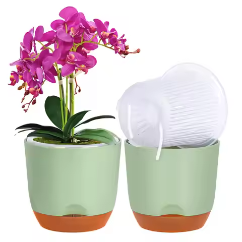 Orchid Pots with Holes for Repotting Flower Pot Plastic Orchid Pot Inner Clear Orchid Planter Self W