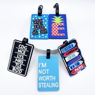 Cartoon Cartoon Boarding Pass pvc Luggage Tag Creative Cartoon Airplane Luggage Tag Silicone Luggage