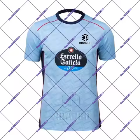 2025 Latest Celta Vigo Short Sleeve Mens Home Football Shirt Summer Training Moto Soccer Uniform Bre