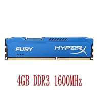 HyperX DDR3 Fury แรม4GB DDR3 1600MHz HX316C10F/4 CL10 1.5V หน่วยความจำสำหรับเดสก์ท็อปสำหรับคอมพิวเตอ