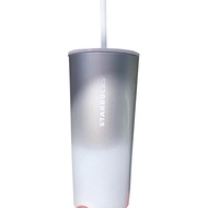 Starbucks Holiday 2021 Gelas Dingin Tumbler Glitter Buram Perak Putih 18Oz