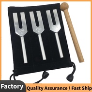 Angel Tuning Fork Set - 4096 Hz, 4160 Hz, 4225 Hz - Therapeutic Instrument Set with Wooden Strike an