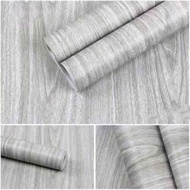 WD Wallpaper PVC grey wood self adhesive waterproof wallpaper home decor wall 1 roll 10m*45cm