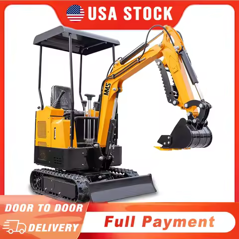 MMS 1.5Ton Mini Excavator 13.5HP B&S Engine Trencher Digger Pilot Control Crawler Digger for Farm Ga