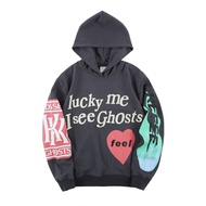 Men's Hoodies Lucky Me I See Ghosts Graphic Athletic Sportswear Cotton Oversized Pullover Hooded Swe