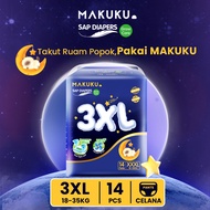 Makuku Sap Diapers Grow Care 3XL XXXL 14 - Disposable Premium Thin Pants Diapers
