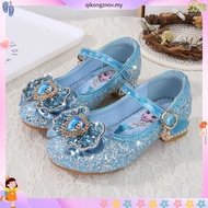 Kids Girl Shoes Frozen Elsa Shoes Crystal  Princess Sandals High Heels Soft Bottom Children Party Sh