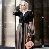 New Abaya Gamis Arab Saudi Maxi Dress Turkey Bahan Jetblack Original