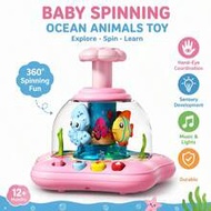 Rotating Ocean Animal Music Light-Up Toy, Suitable For Babies Over 12 Months, Press To Play 4 Music 