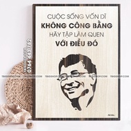 [Office Slogan Painting] Painting sample code 039 "Life is inherently unfair, get used to it"