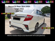 ABS342 Perodua Bezza 2020 ABS Rear Skirt With Logo (Gear Up) Body kit Bodykit