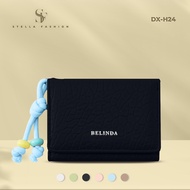 STELLA FASHION Short Wallet For Women High-End Leather Multi-Slot Card Holder Coin Purse DX-H24