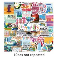 50pcs Travel Commemorative Singapore Scenery Stickers Merlion Park Universal Studios  Cartoon Graffi