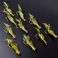 Fishing Luminous Shrimp Lure Prawn Hook Jigging Soft Plastic Fish Bait Umpan Udang Tiruan Gewang Casting Mata Kail