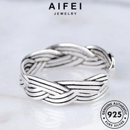 AIFEI JEWELRY Cincin For Korean Original Ring Accessories Silver Women Perak Perempuan Sterling 925 純銀戒指 Adjustable Vintage R1648