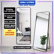 Designer Dressing Curved Stand Mirror Standing Cermin Tinggi Besar Modern Nordic Tall 150x37cm OOTD Hanging Full Body