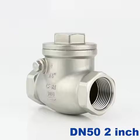 High quality stainless steel switch check valve 2 inch thread DN50 SS304 201 316L 2 way water swing 