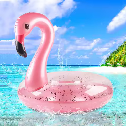 Flamingo Pool Float - Fun Beach Floaties, Inflatable Swimming Pool Tubes Party Toys Summer Pool Raft