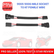 2pcs 9005/9006/HB3/HB4 Male to H7 Female Adapter Pigtail for Car